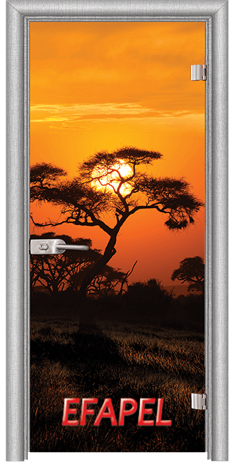 Стъклена интериорна врата Print G 13 17 African Sunset L