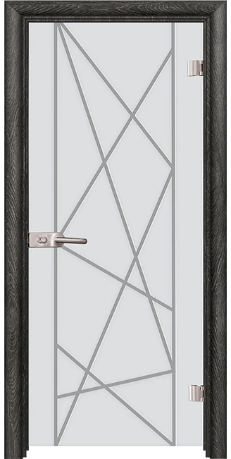 Стъклена врата Sand G 13-5, Сив ясен